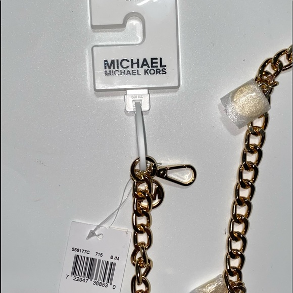 MICHAEL KORS Gold Logo MK Chain Belt S M L XL - Picture 7 of 8